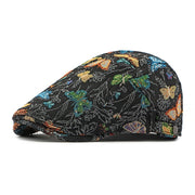 Vintage Chinese Peaked Cap for Women - Embroidered Butterfly Design