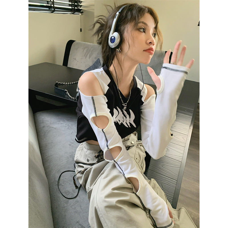 Off-Shoulder Cut-Out Spicy Girl Tee
