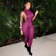 Sexy High-Neck Hollow-Back One-Piece Romper