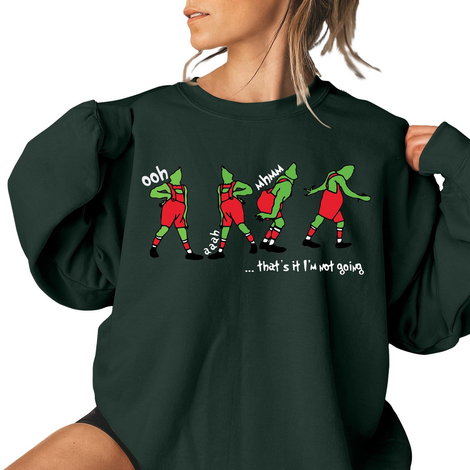 Festive Christmas Print Casual Sweatshirt for Women