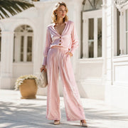 Women's Velvet Long-Sleeve Casual Lounge Set