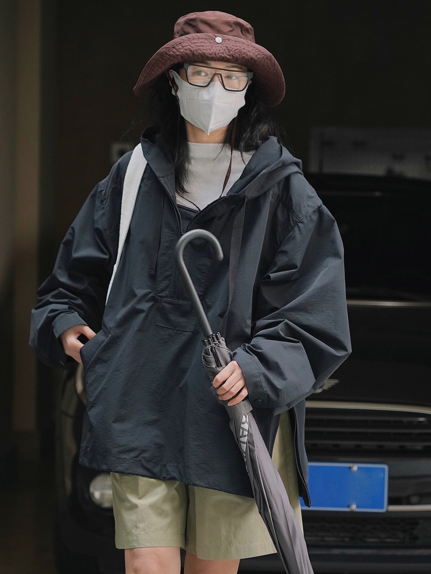 Korean Style Slim Hooded Windbreaker Jacket