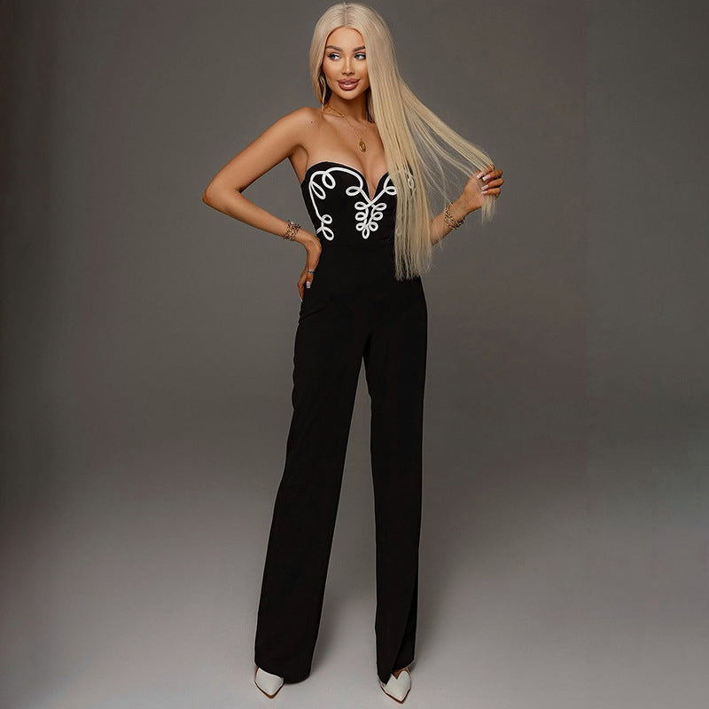 Women's Sleeveless Loose Slightly Flared Jumpsuit