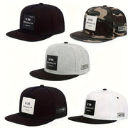 5-Pack Unisex Flat-Brimmed Baseball Hats in Assorted Colors