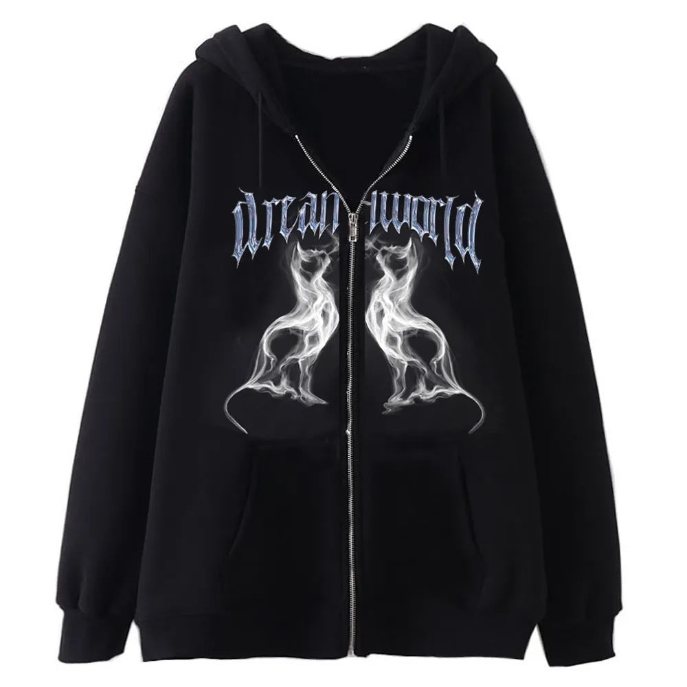 Dark Skull Skeleton Zip-Up Hoodie & Sweatshirt