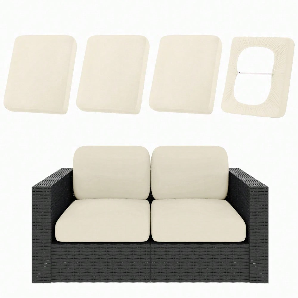 4pcs/ 8pcs/12pcs Patio Cushion Covers, Stretch Outdoor Couch Cushion Covers Replacement, Washable Outdoor Chair/Sofa Slipcovers for Patio Furniture Cushion Protector with Elastic Bottom (Paisley, Cover solely)