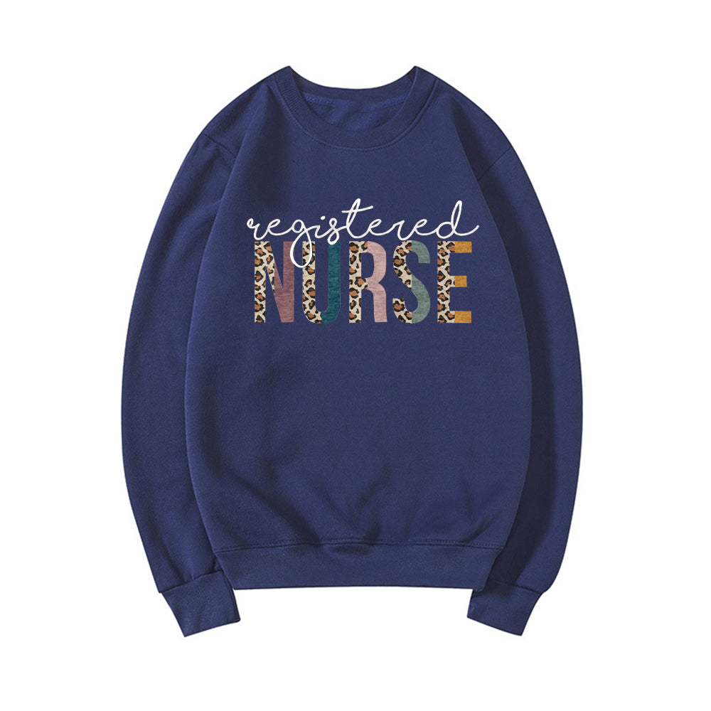 Korean Style Printed Loose Unisex Crewneck Hoodie