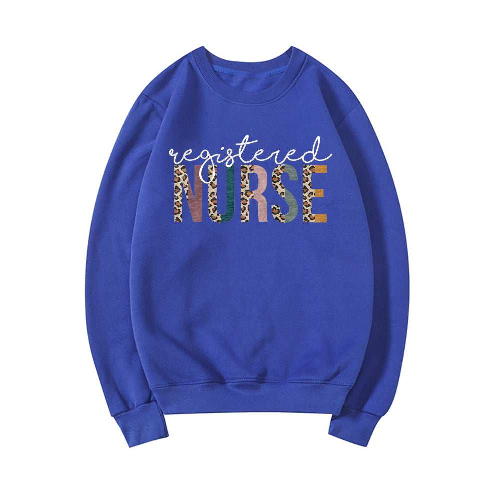Korean Style Printed Loose Unisex Crewneck Hoodie