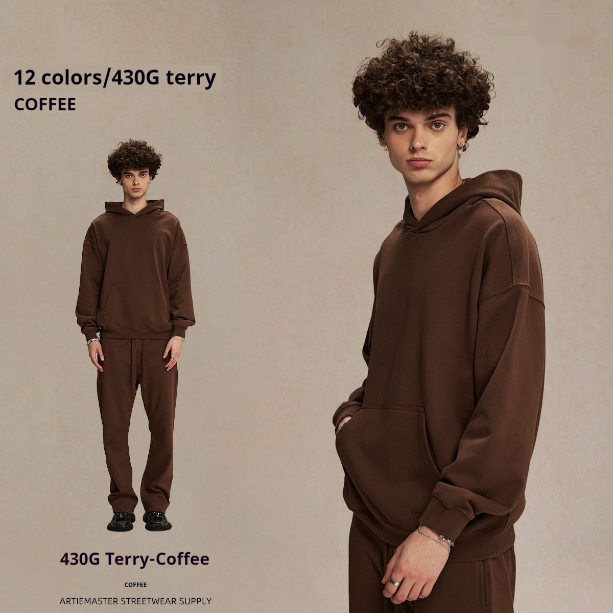 Cozy Unisex Cotton Terry Hoodie with Pocket