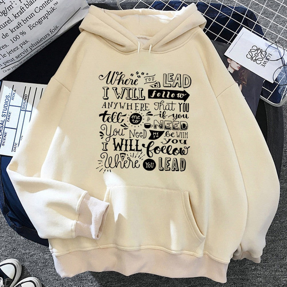 Cute Kiwi Fruit College Style Girls' Hooded Pullover