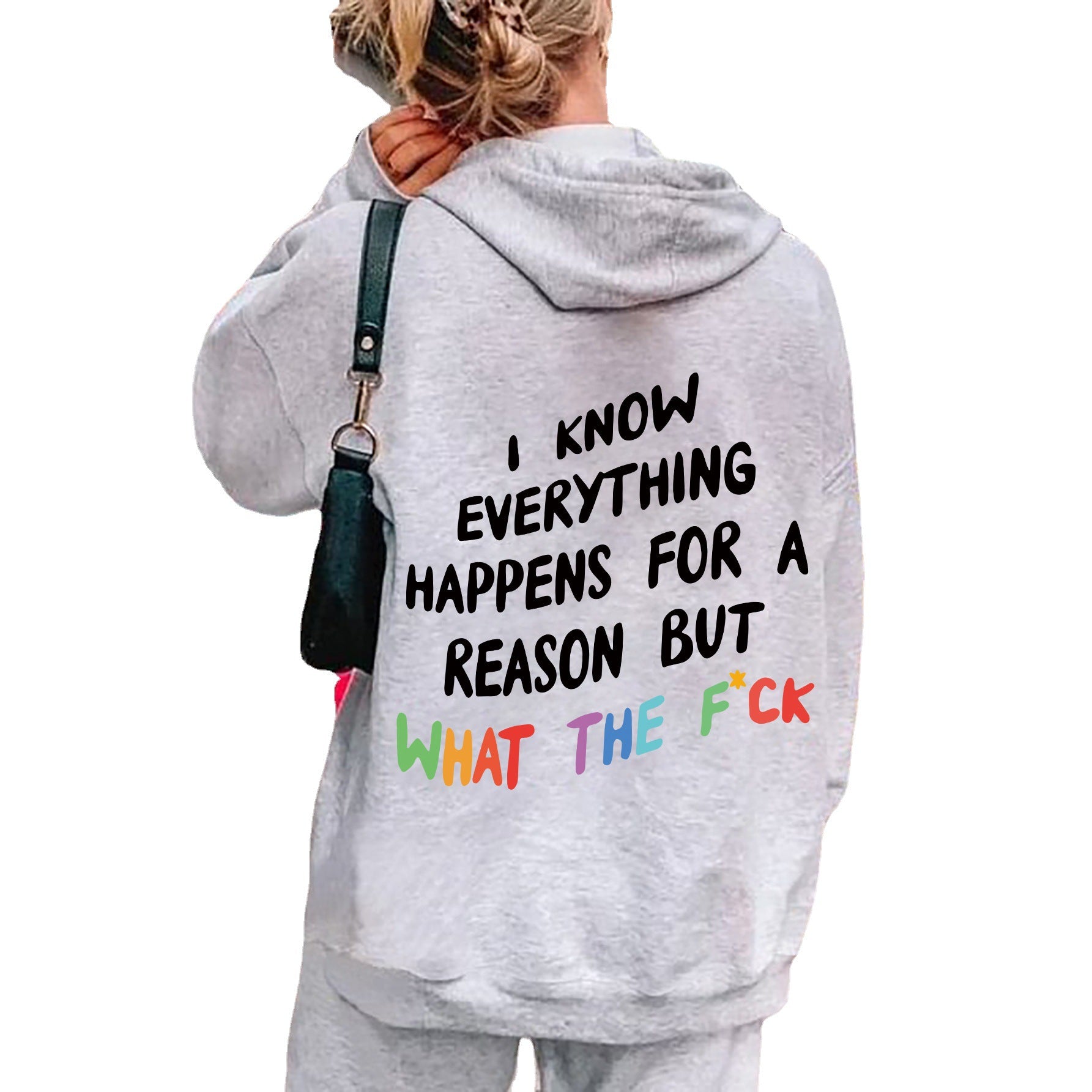 Women's Casual Letter Print Drawstring Hoodie