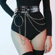 Concave Waist Chain Punk Style