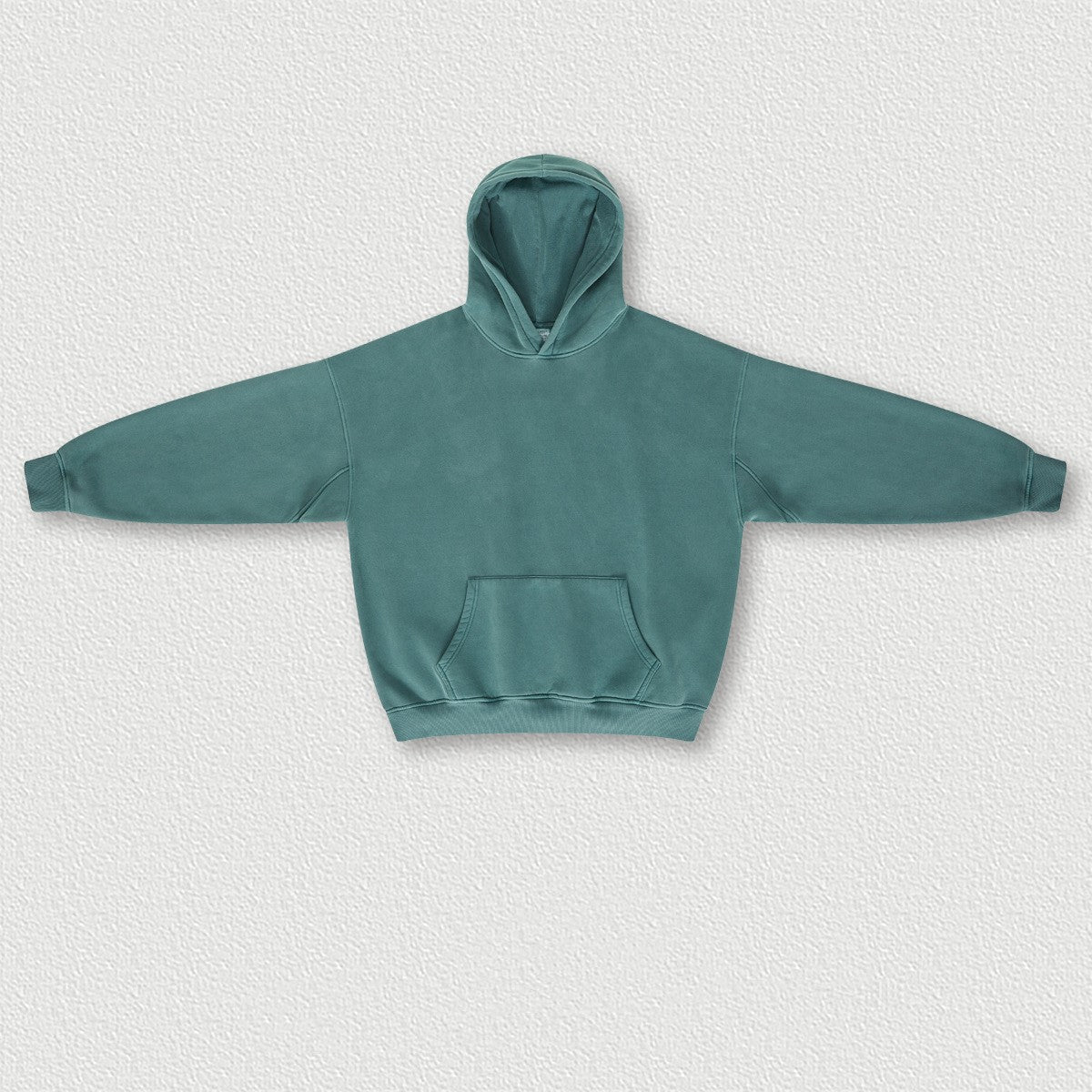 Autumn And Winter Washed And Worn Padded Hooded Sweatshirt