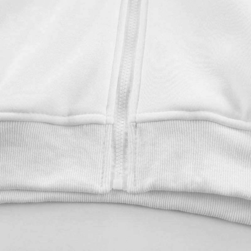 Cozy Unisex Love Foam Print Zip Hoodie