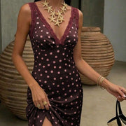 Sleeveless Slit Hem Maxi Dress
