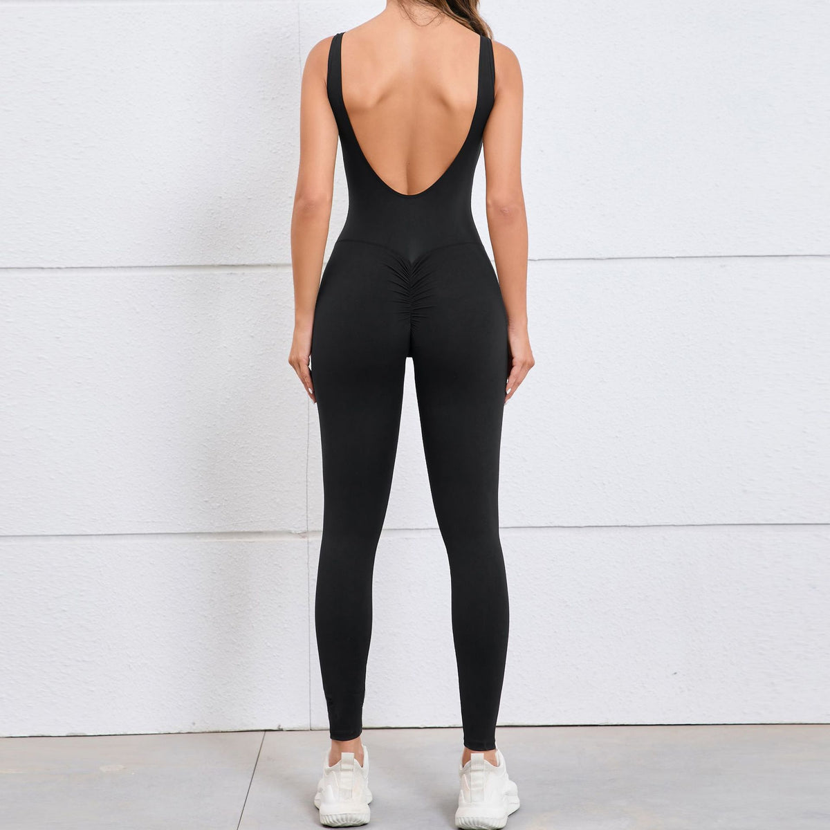 European And American Hollow Beauty Back Peach Hip Tight Yoga Jumpsuit