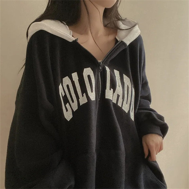 Women's Velvet Padded Thickened Winter Hoodie