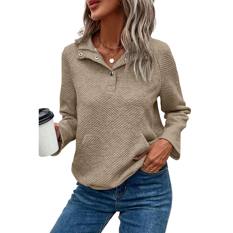 Chic V-Neck Long Sleeve Women's Top