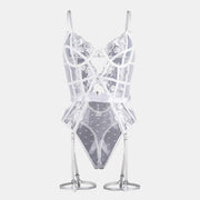 Womens Lace Hollowed-out Bodysuit
