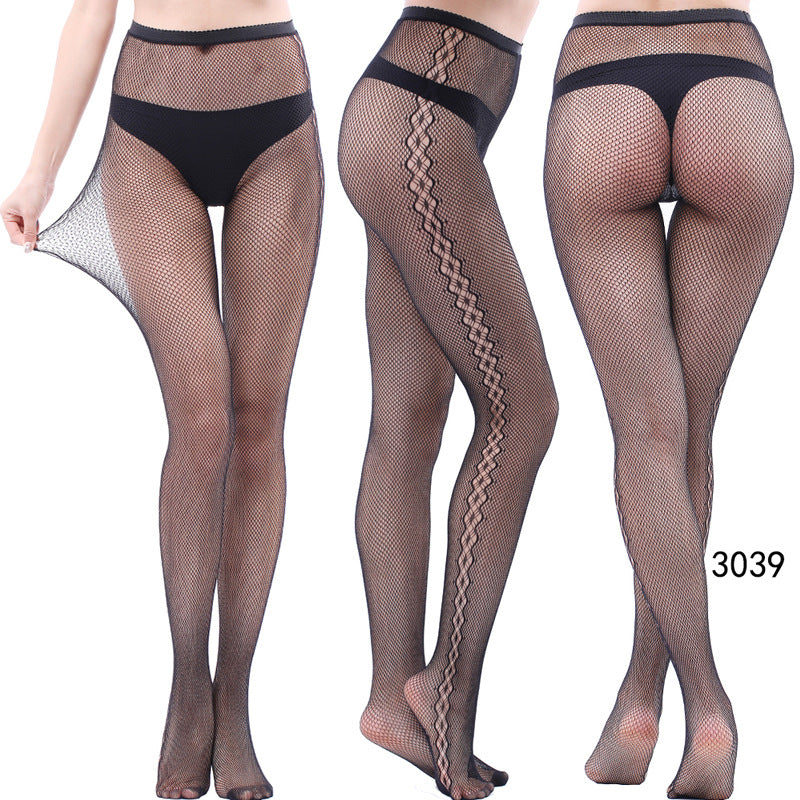 Vintage Tattoo Lace Hollow Net Socks for Women