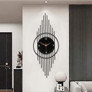1 Modern Creative Light Luxury European Metal Silent Wall Clock, Living Room Decoration Wall Clock, Household Home Hanging Wall Iron Clock, Simple And Creative Silent, Suitable For Living Room, Bedroom, Study, Dining Room, Kitchen, Homestay, Bar