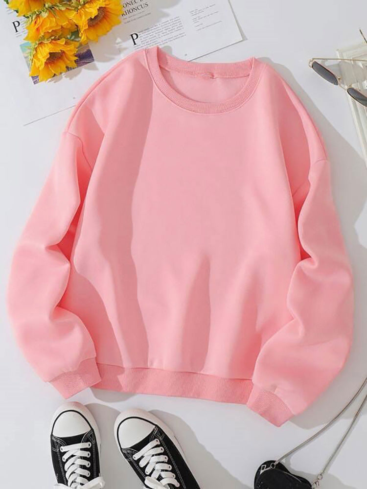 Women's Cozy Fleece-Lined Slogan Crewneck Sweatshirt