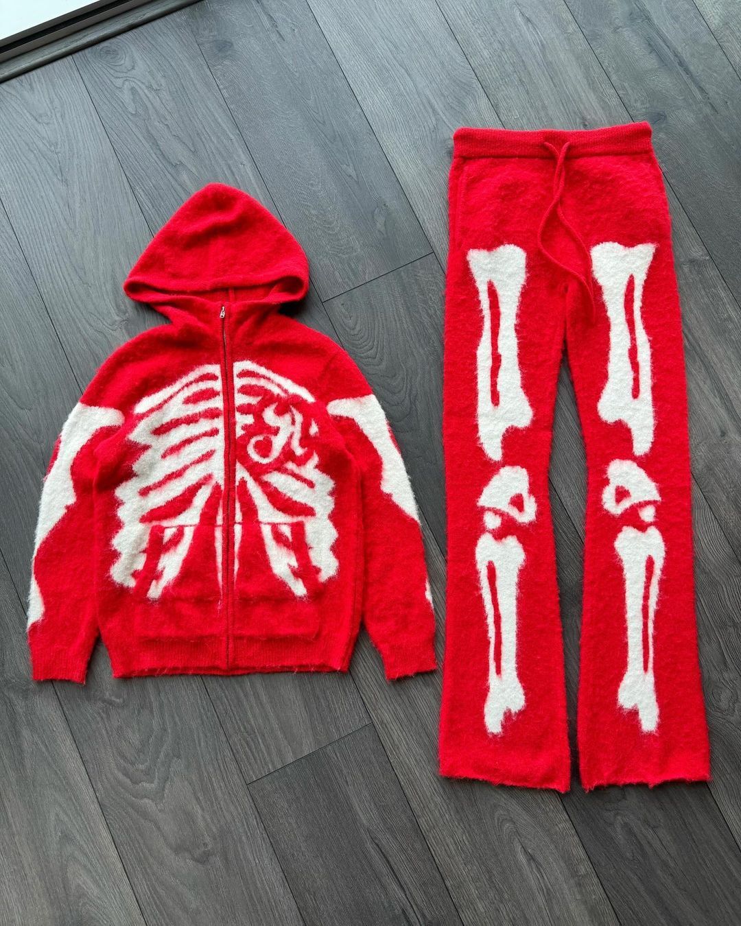 Gothic Skull Brocade Pullover Sweater Coat