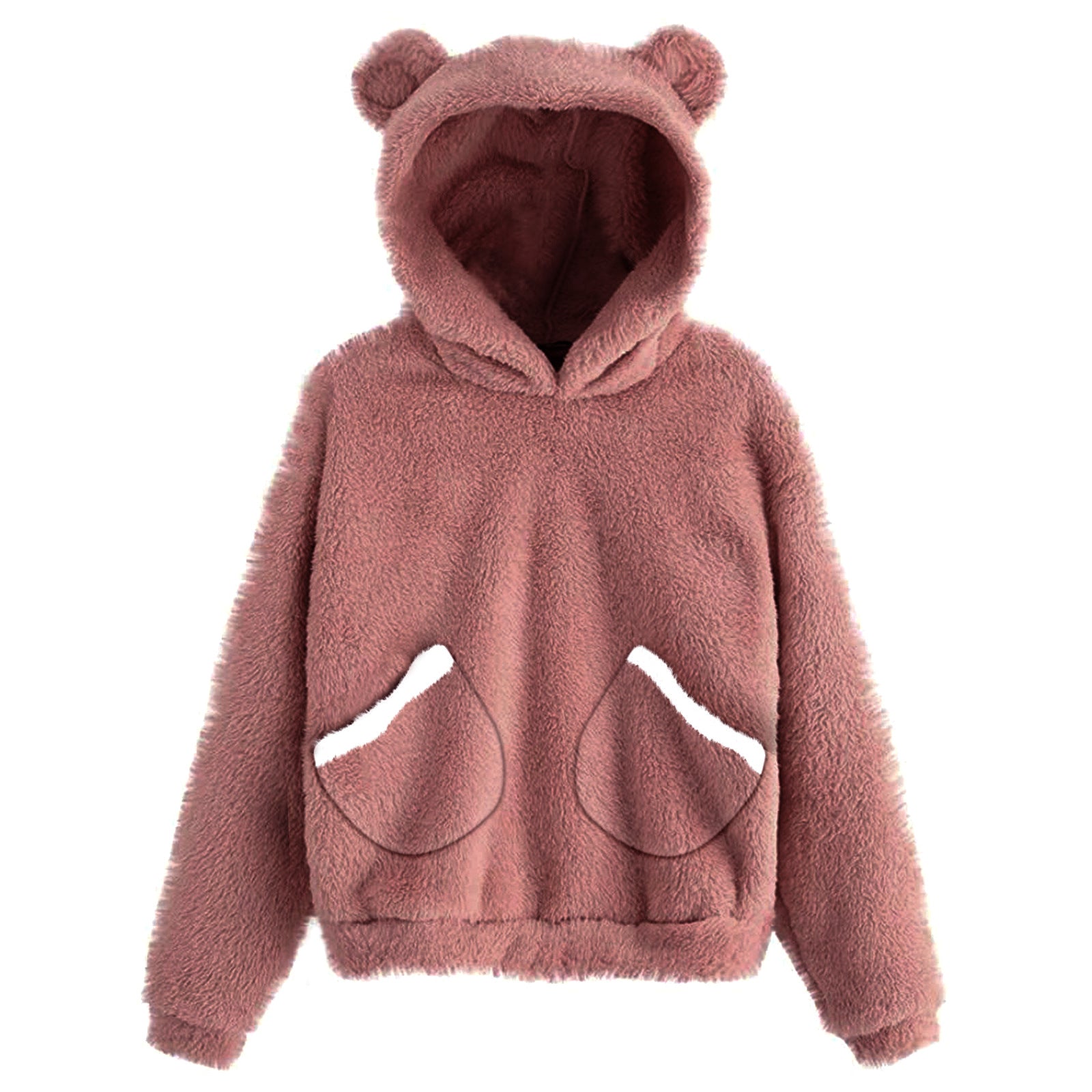 Plush Rabbit Ears Hooded Warm Women's Jacket