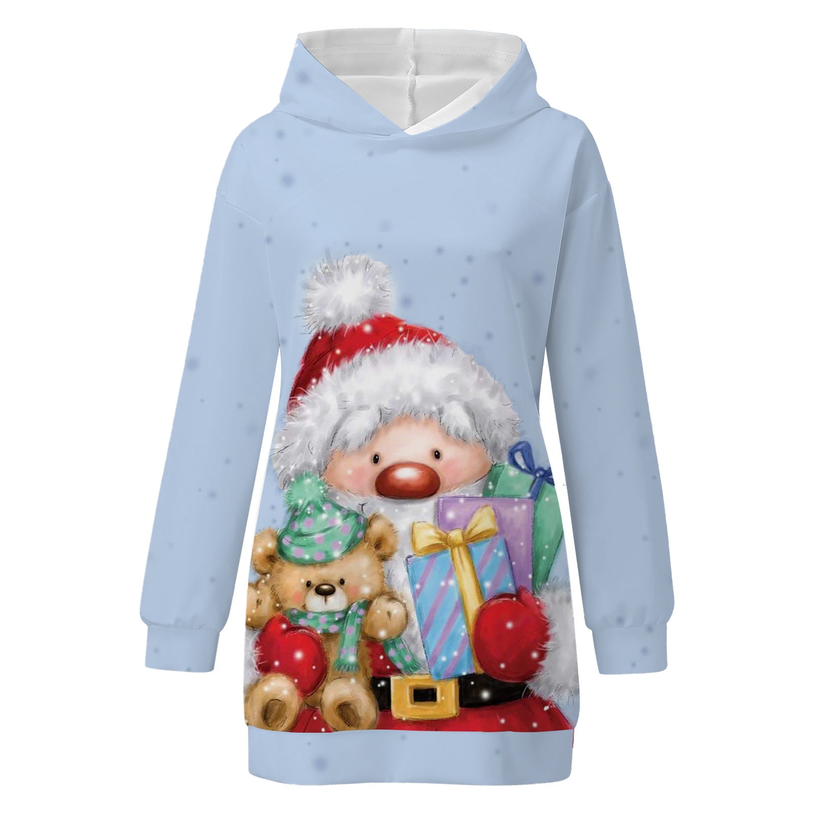 Festive Christmas Print Hoodie for Cozy Holiday Style