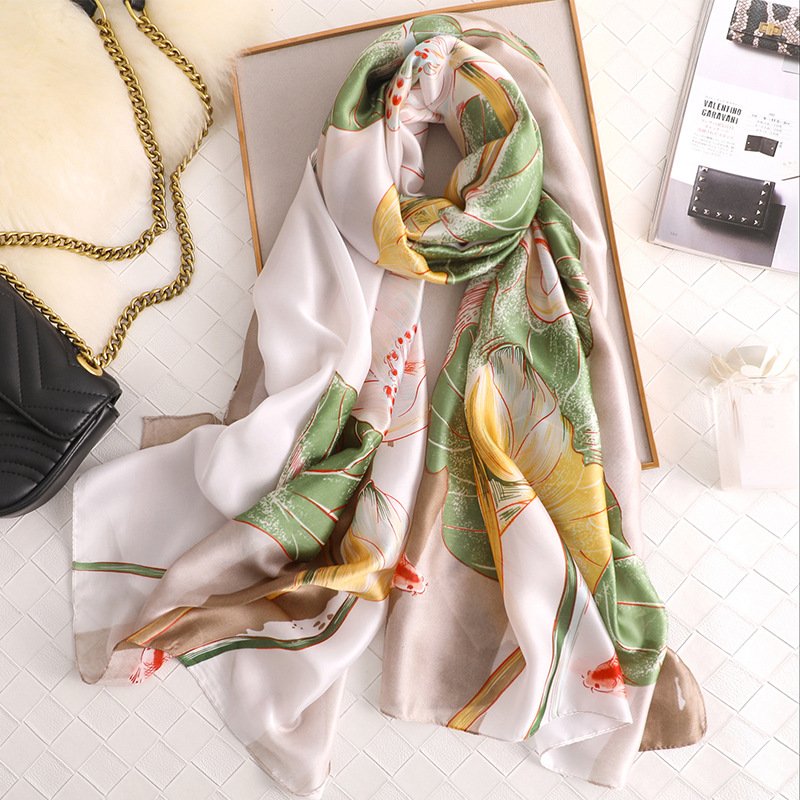 Lotus Floral Sun Protection Scarf