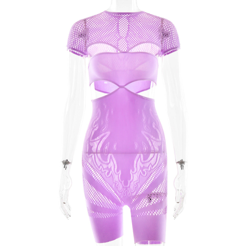 Sexy Hollow-Out See-Through Summer Romper