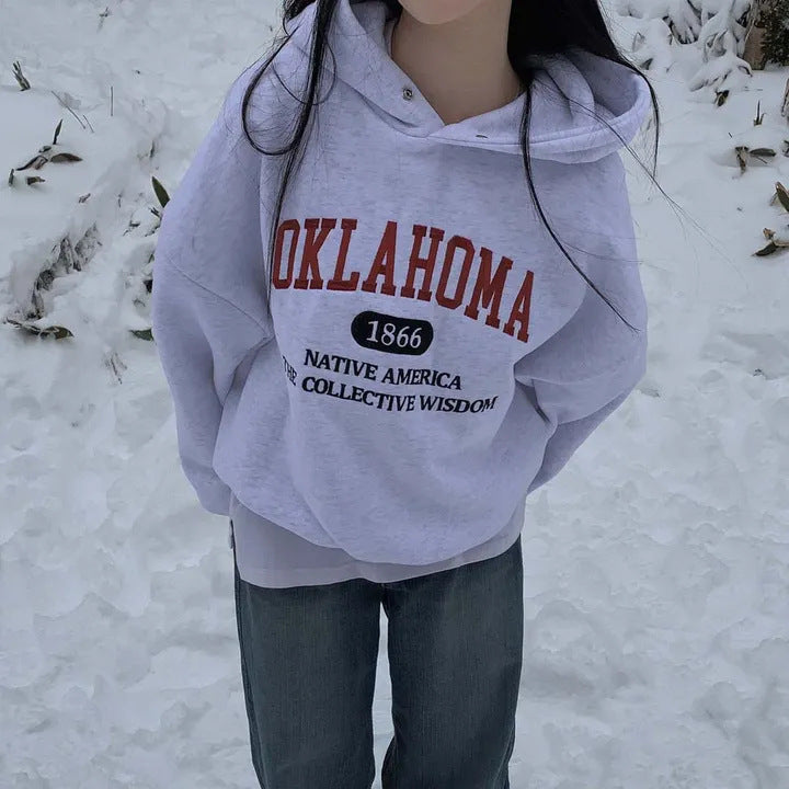 Cozy Embroidered Velvet Padded Pullover Sweater