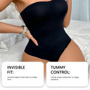Seamless Breathable Strapless Body Shaper Bodysuit