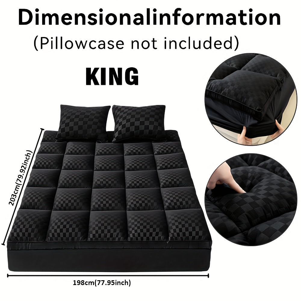 Mattress Topper, Extra Thick Mattress Pad Pillow Top Mattress Cover Quilted Fitted Mattress Protector Top Stretches Up 8-21\" Deep Pocket Cooling, Mattress Topper With 1000GSM