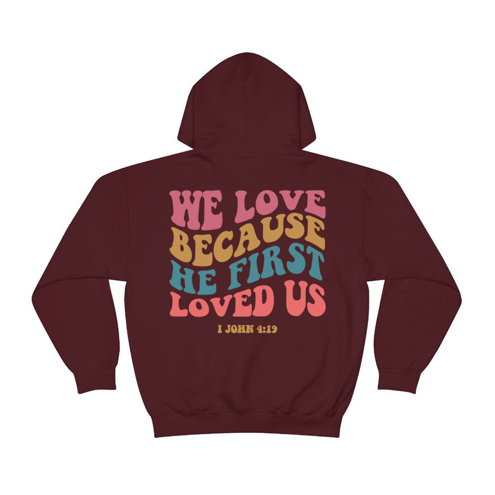 Cozy Solid Color Letter Printed Pullover Sweatshirt