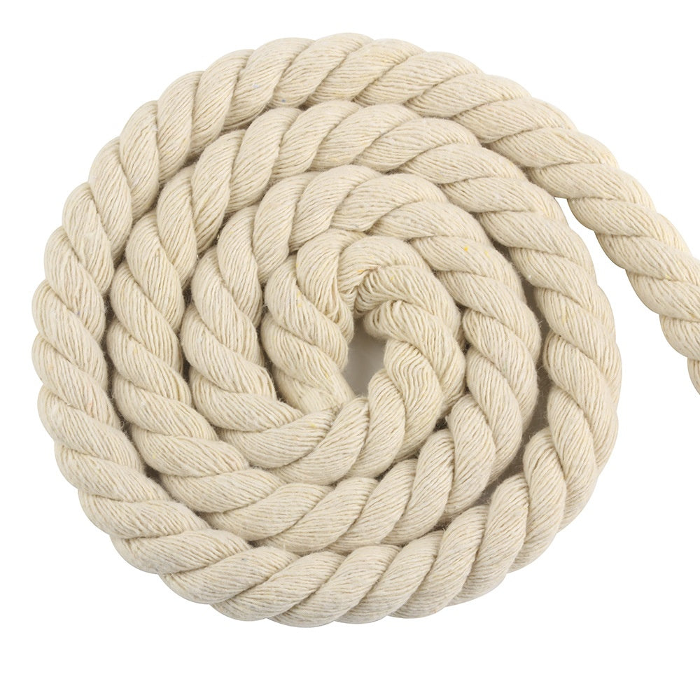 Coarse Cotton Rope 1-2-3-20mm Three-strand Beige Cotton String