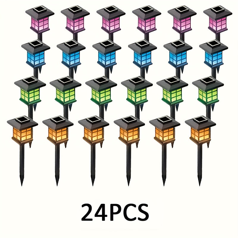 24/12/6pcs Halloween Solar Outdoor Lights, IP44 Waterproof Walkway Lights, LED Landscape Lighting Garden Lights, Suitable For Walkways, Driveways, Courtyards And Lawns, Solar Garden Decorations...