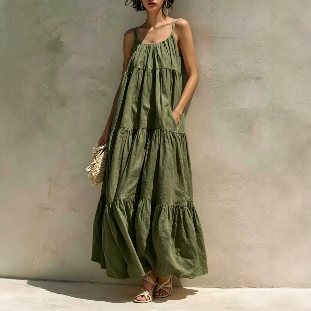 Casual A-Line Flared Pocket Dress
