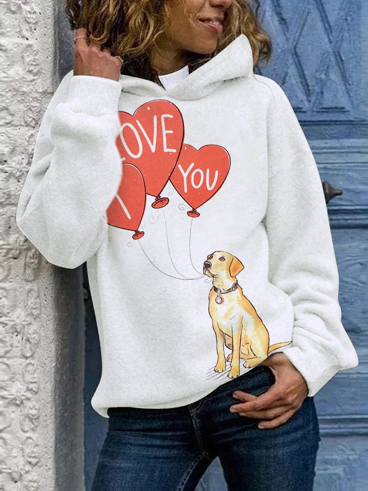 Chic Animal Print Hooded Sweatshirt for Women