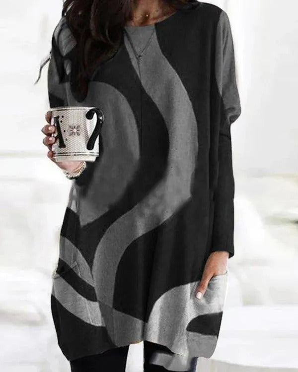 Cozy Long-Sleeve Winter Sweater Dress for Women