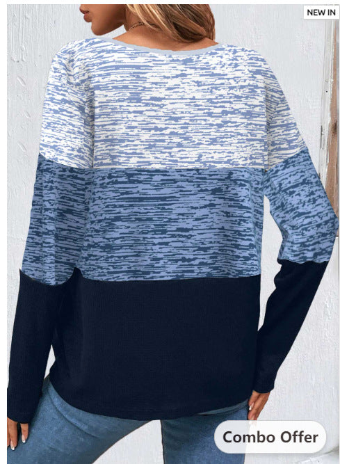 Women's Cozy Button-Up Long Sleeve Winter Tee