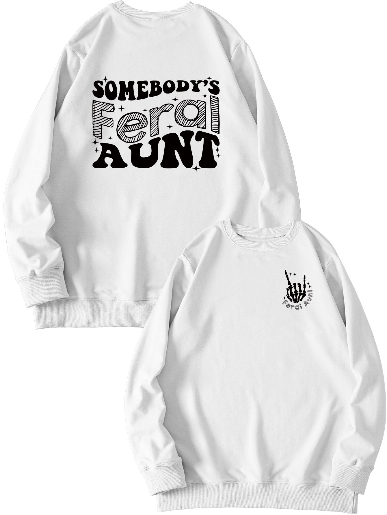 Women's Printed Loose Pullover Sweatshirt Street Fashion