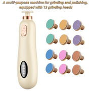 13-Piece Electric Nail Polishing and Trimming Kit with 12 Heads
