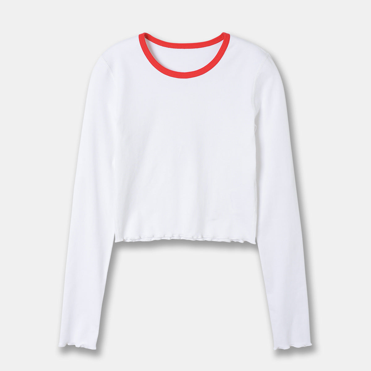 Women's Ribbed Knit Short-Sleeve Crop Tee