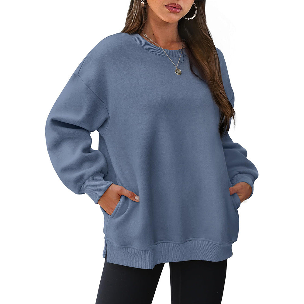 Women's Long Sleeve Sports Pullover with Pocket