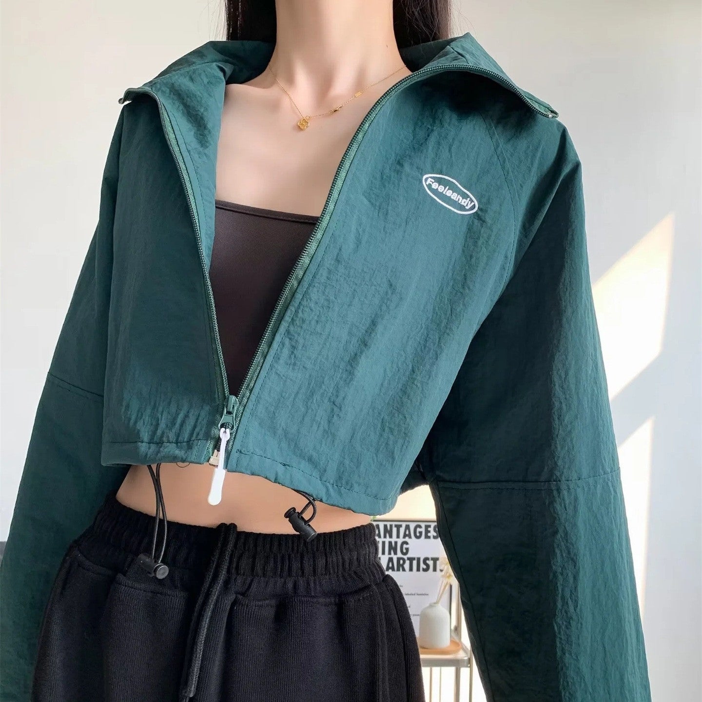 Women's Sporty Stand-Collar Windproof Cardigan Jacket