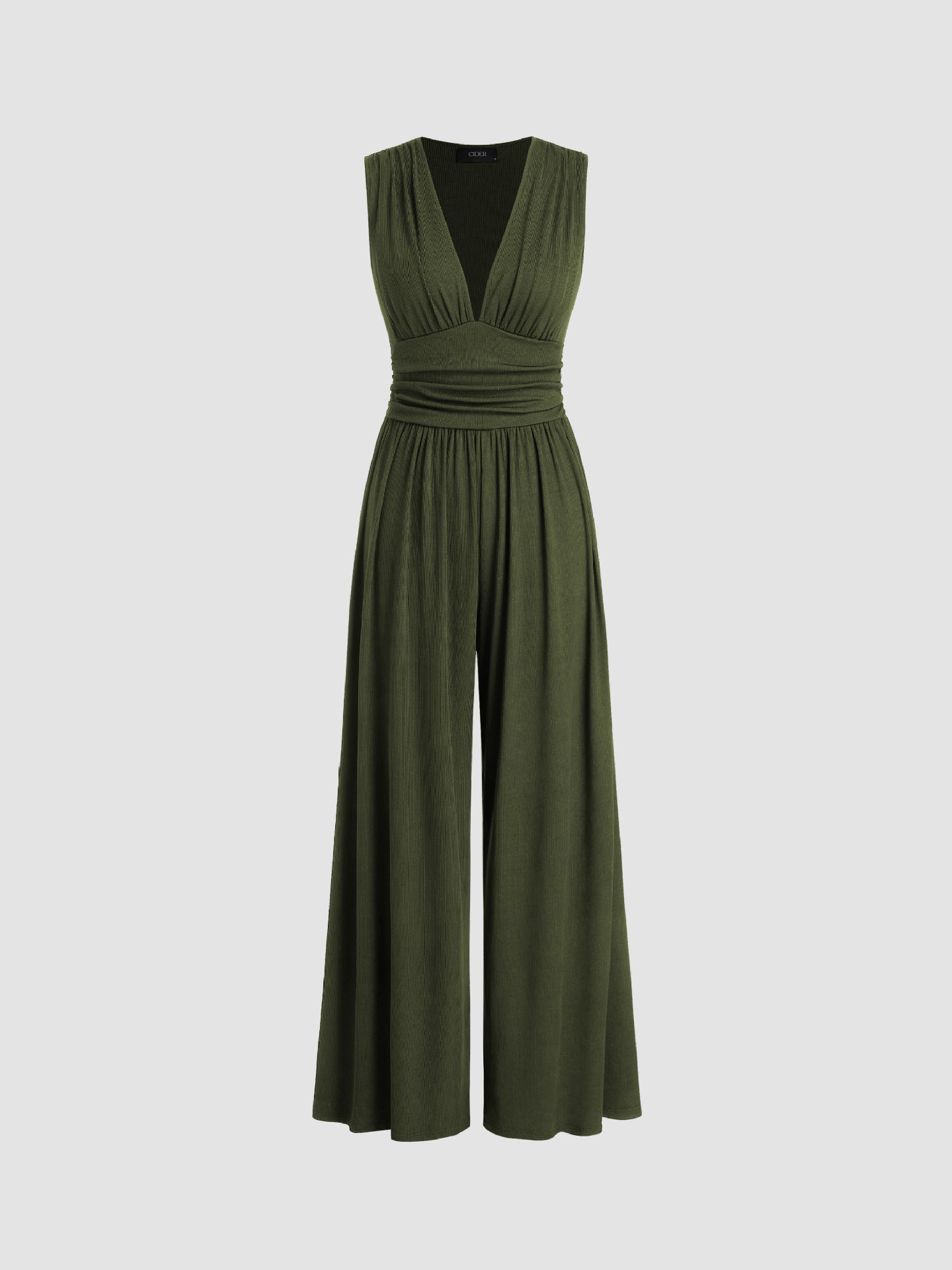 Women's Sleeveless Loose Wide-Leg Knitted Jumpsuit