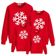 Matching Family Christmas Snowflake Sweatshirt Casual Holiday Top