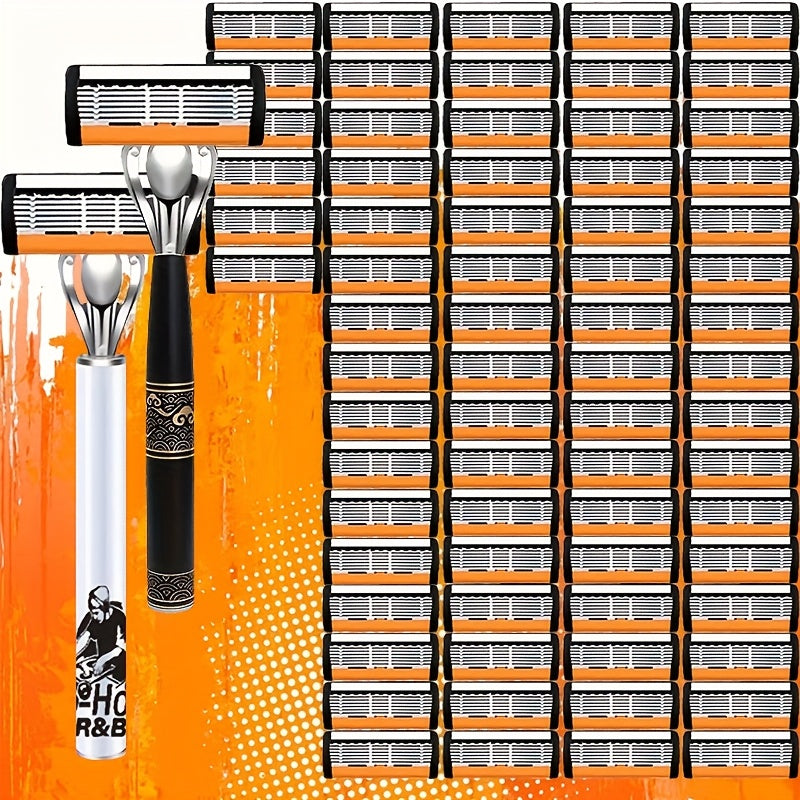 The 2025 New Razor Features Precise Blades That Fit The Facial Contours for Easy Shaving. Paired with A Soothing Lubricating Strip, Every Shave Becomes A Must-have for Stylish Men Who Enjoy A New H...