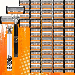 The 2025 New Razor Features Precise Blades That Fit The Facial Contours for Easy Shaving. Paired with A Soothing Lubricating Strip, Every Shave Becomes A Must-have for Stylish Men Who Enjoy A New H...